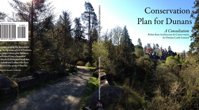 Cover finalised for the Conservation Plan of @DunansCastle, including Barcode, ISBN, blurb and fabulous panorama