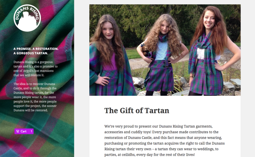New Dunans Rising Tartan website: The Gift of Tartan for #DunansCastle