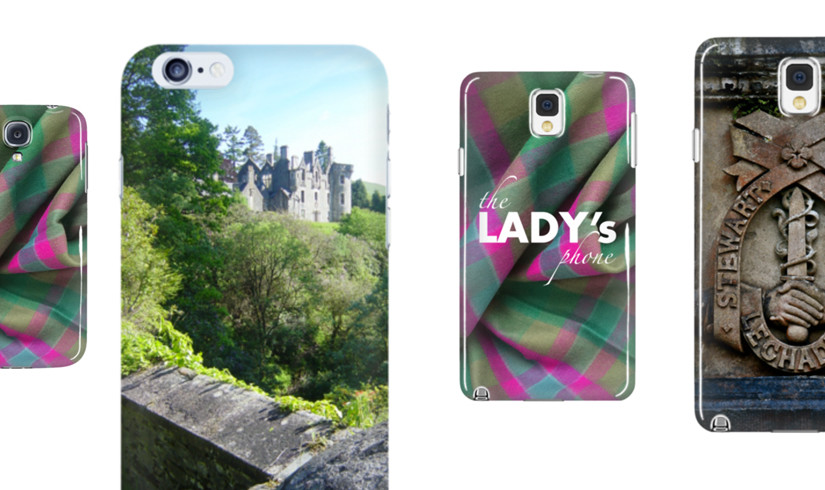 Smartphone Cases for Lairds & Ladies: #DunansRising tartan, #DunansCastle and Lechadhu insignia on the back of #yourphone